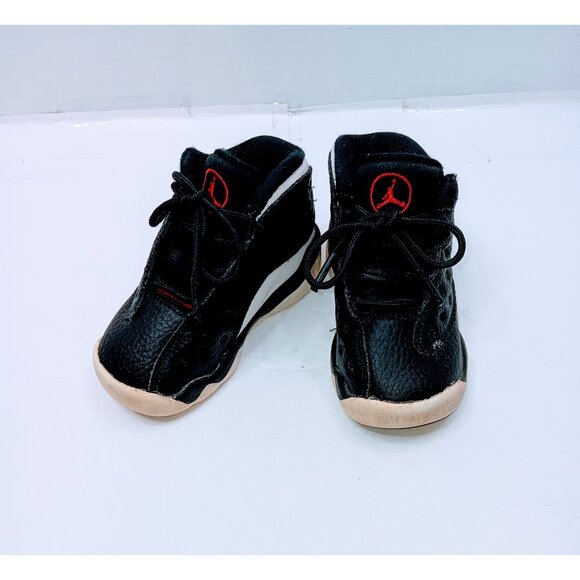 Nike Air Jordan 13 Retro Infant Shoes 5C Black/Red Leather Basketball Sneakers - Picture 2 of 7